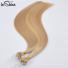 100% Jungfrau Remy Menschliche Natürliche Haar Micro Thin Einschlagfaden Haarverlängerung Großhandel